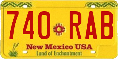 NM license plate 740RAB
