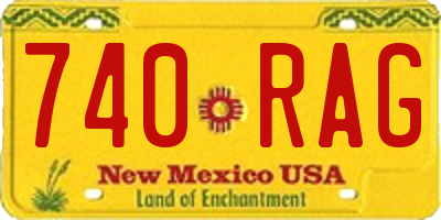 NM license plate 740RAG