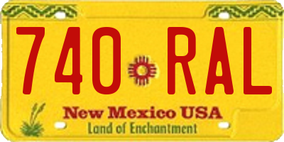 NM license plate 740RAL