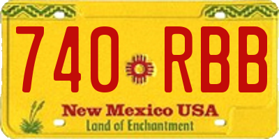 NM license plate 740RBB
