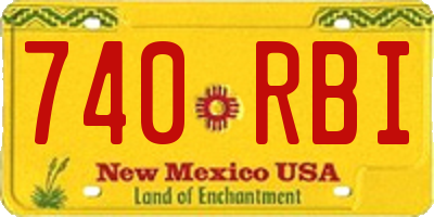 NM license plate 740RBI