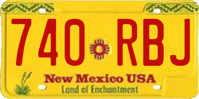 NM license plate 740RBJ