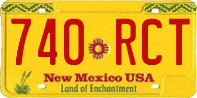 NM license plate 740RCT