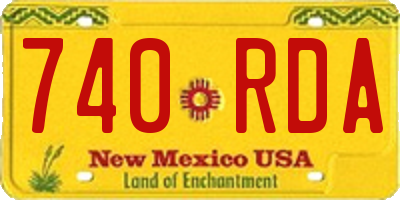 NM license plate 740RDA