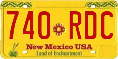 NM license plate 740RDC