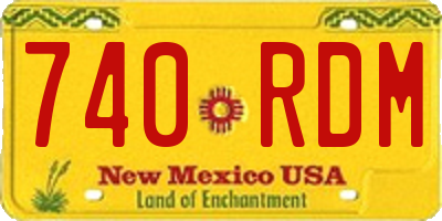 NM license plate 740RDM