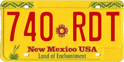 NM license plate 740RDT