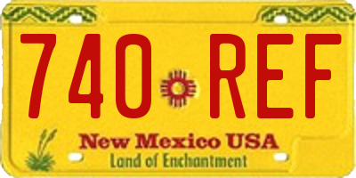 NM license plate 740REF