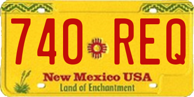 NM license plate 740REQ