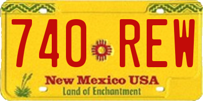 NM license plate 740REW