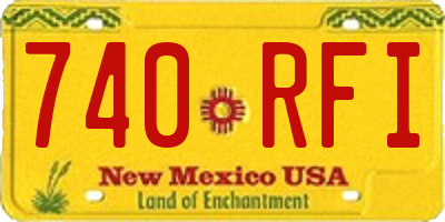 NM license plate 740RFI