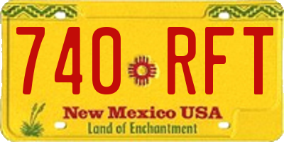 NM license plate 740RFT