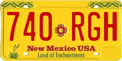 NM license plate 740RGH