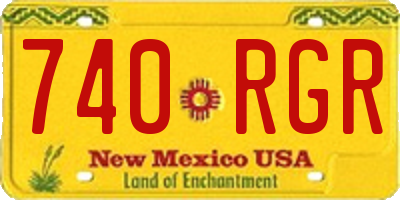 NM license plate 740RGR