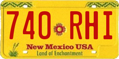 NM license plate 740RHI