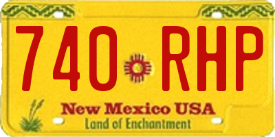NM license plate 740RHP