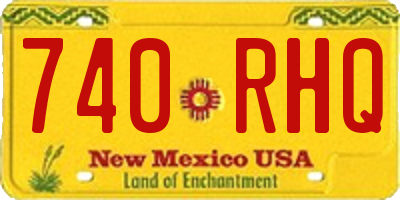 NM license plate 740RHQ