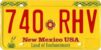 NM license plate 740RHV
