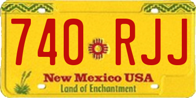 NM license plate 740RJJ