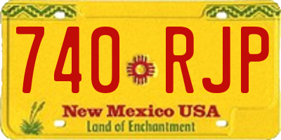 NM license plate 740RJP