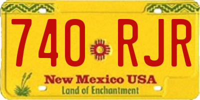 NM license plate 740RJR