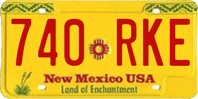 NM license plate 740RKE