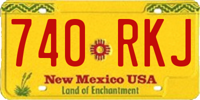 NM license plate 740RKJ