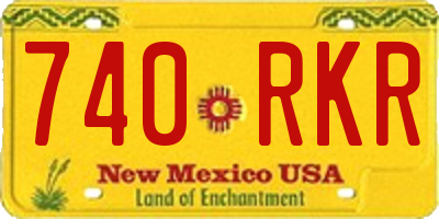 NM license plate 740RKR