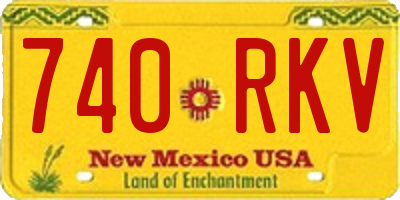NM license plate 740RKV