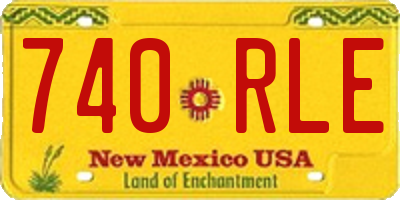 NM license plate 740RLE