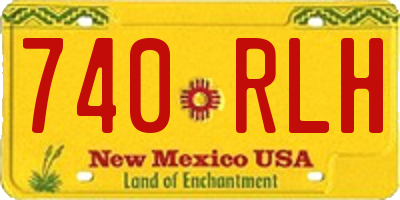 NM license plate 740RLH