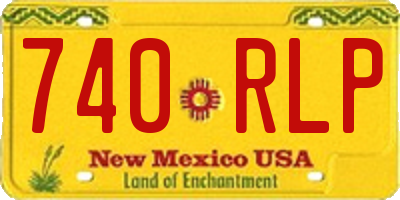 NM license plate 740RLP