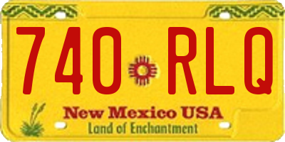 NM license plate 740RLQ