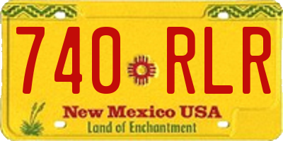 NM license plate 740RLR