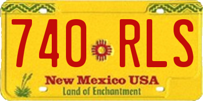 NM license plate 740RLS