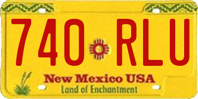 NM license plate 740RLU