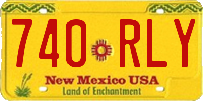 NM license plate 740RLY