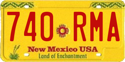 NM license plate 740RMA