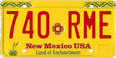 NM license plate 740RME