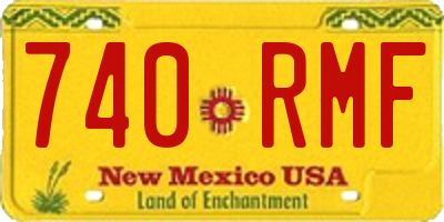 NM license plate 740RMF