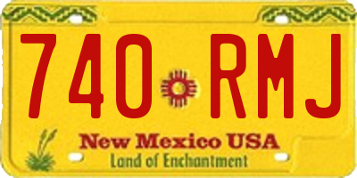 NM license plate 740RMJ