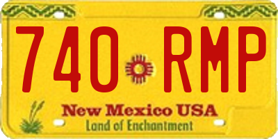 NM license plate 740RMP