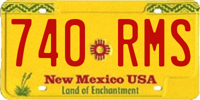 NM license plate 740RMS