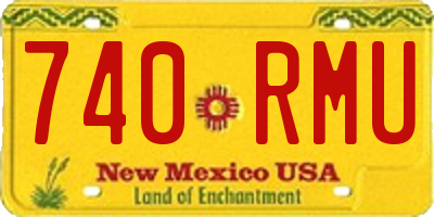 NM license plate 740RMU
