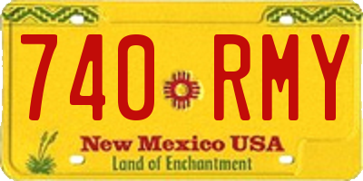 NM license plate 740RMY