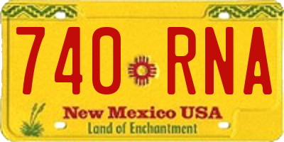 NM license plate 740RNA