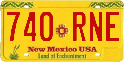 NM license plate 740RNE