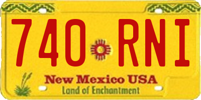 NM license plate 740RNI