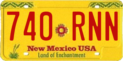 NM license plate 740RNN