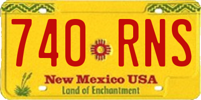 NM license plate 740RNS